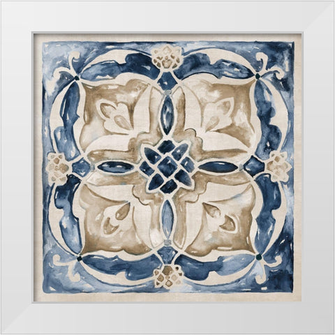 Moroccan Tile III White Modern Wood Framed Art Print by Nan