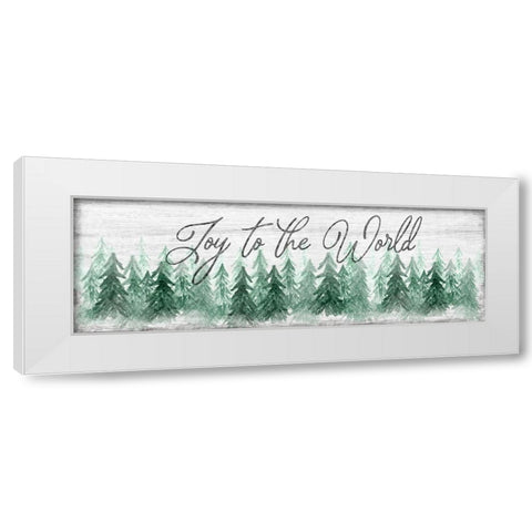 Joy to the World White Modern Wood Framed Art Print by Carpentieri, Natalie