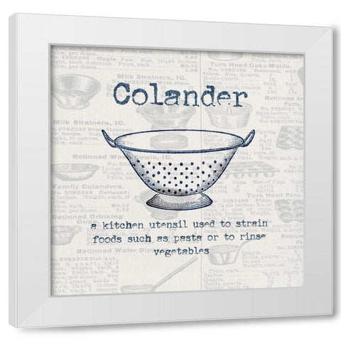 Colander White Modern Wood Framed Art Print by Jill, Susan