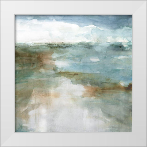 Lights Echo II White Modern Wood Framed Art Print by Robinson, Carol