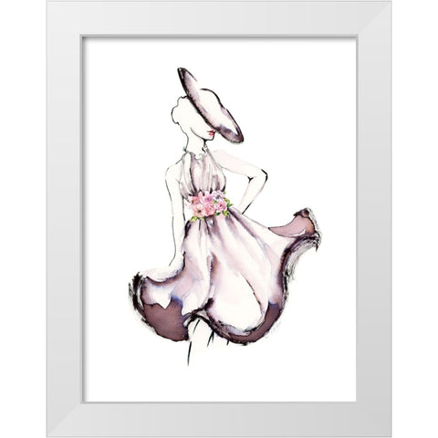 Strike A Pose II White Modern Wood Framed Art Print by Chang, Stella