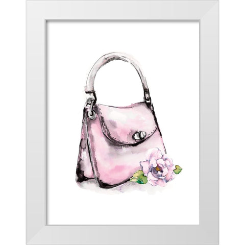 Top Handle Bag White Modern Wood Framed Art Print by Chang, Stella