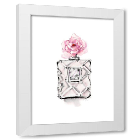 Perfume Bottle White Modern Wood Framed Art Print by Chang, Stella