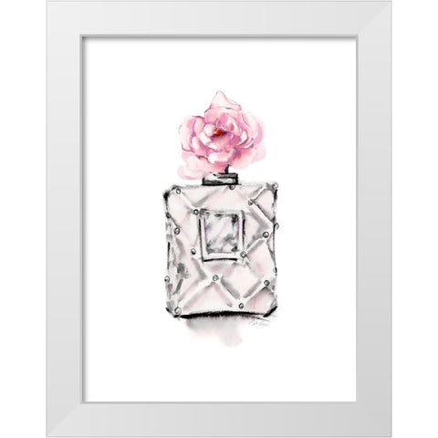 Perfume Bottle White Modern Wood Framed Art Print by Chang, Stella