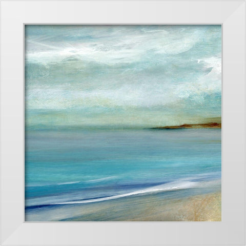 Island Mist White Modern Wood Framed Art Print by Robinson, Carol