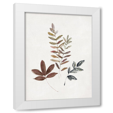 Autumn Leaves II White Modern Wood Framed Art Print by Swatland, Sally