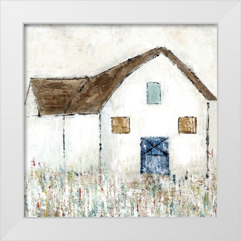 Country Barn I White Modern Wood Framed Art Print by Tava Studios