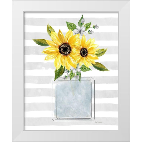 Sunflower Perfume I White Modern Wood Framed Art Print by Robinson, Carol