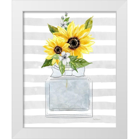 Sunflower Perfume II White Modern Wood Framed Art Print by Robinson, Carol