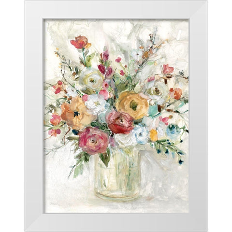Contemporary Bouquet White Modern Wood Framed Art Print by Robinson, Carol