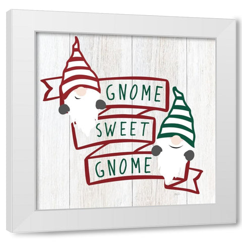 Gnome Sweet Gnome White Modern Wood Framed Art Print by Carpentieri, Natalie