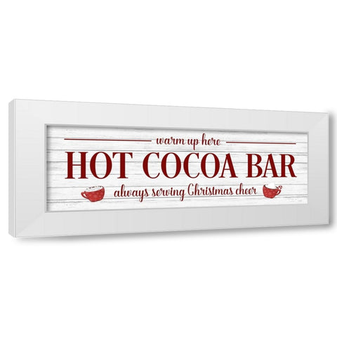 Hot Cocoa Bar White Modern Wood Framed Art Print by Carpentieri, Natalie