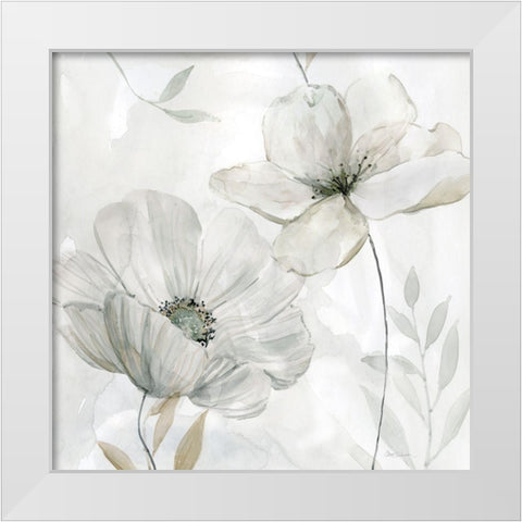 White Whispers II White Modern Wood Framed Art Print by Robinson, Carol