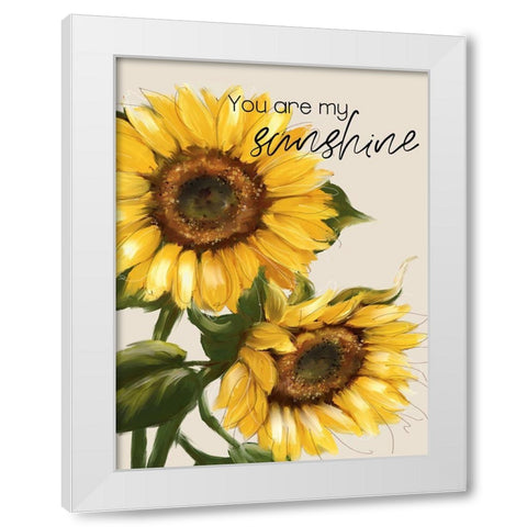 You Are My Sunshine White Modern Wood Framed Art Print by Knutsen, Conrad