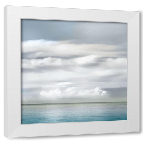 Open Water White Modern Wood Framed Art Print by Calascibetta, Mike