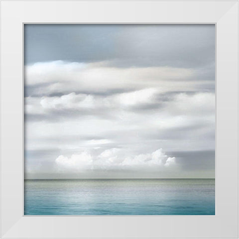 Open Water White Modern Wood Framed Art Print by Calascibetta, Mike