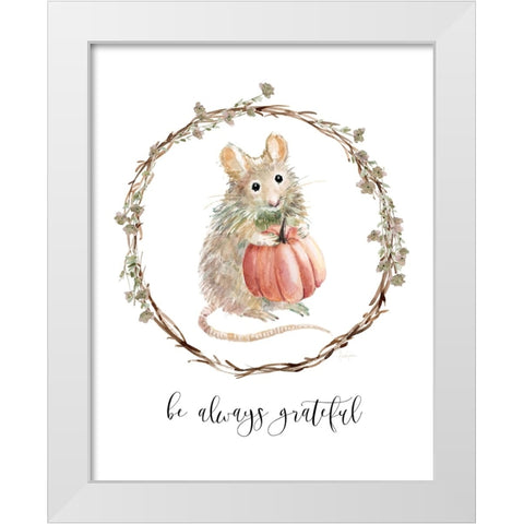 Harvest Home Mouse White Modern Wood Framed Art Print by Finn, Livi