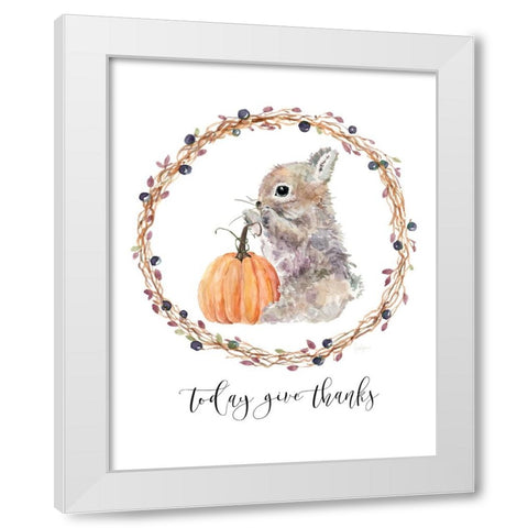 Harvest Home Bunny White Modern Wood Framed Art Print by Finn, Livi