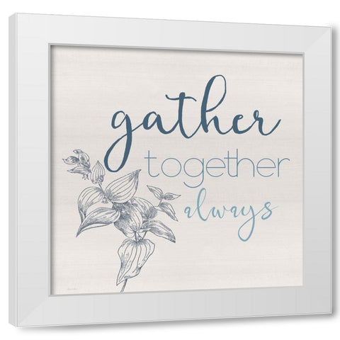 Gather Together White Modern Wood Framed Art Print by Santiago, Daniela