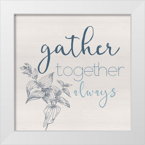 Gather Together White Modern Wood Framed Art Print by Santiago, Daniela