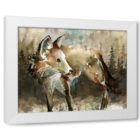 Lodge Twilight I White Modern Wood Framed Art Print by Robinson, Carol