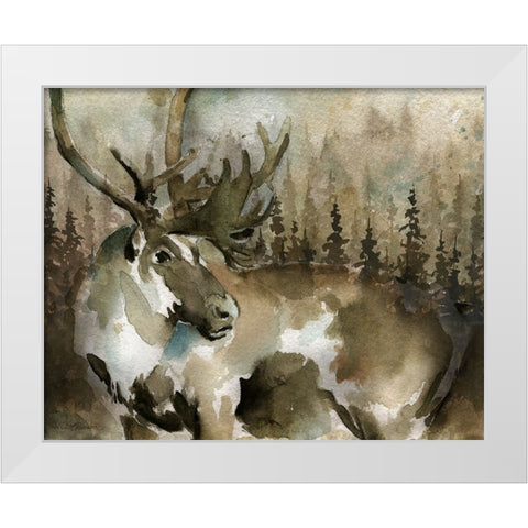 Lodge Twilight III White Modern Wood Framed Art Print by Robinson, Carol