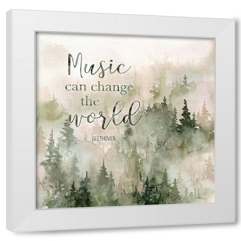 Music of the Mountains I White Modern Wood Framed Art Print by Robinson, Carol
