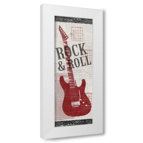 Rock and Roll White Modern Wood Framed Art Print by Craven, Katrina
