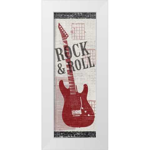 Rock and Roll White Modern Wood Framed Art Print by Craven, Katrina