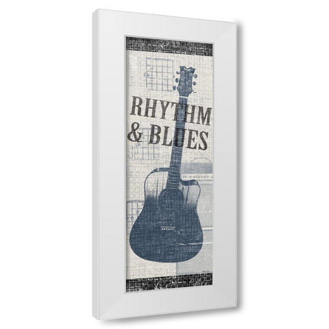 Rhythm and Blues White Modern Wood Framed Art Print by Craven, Katrina
