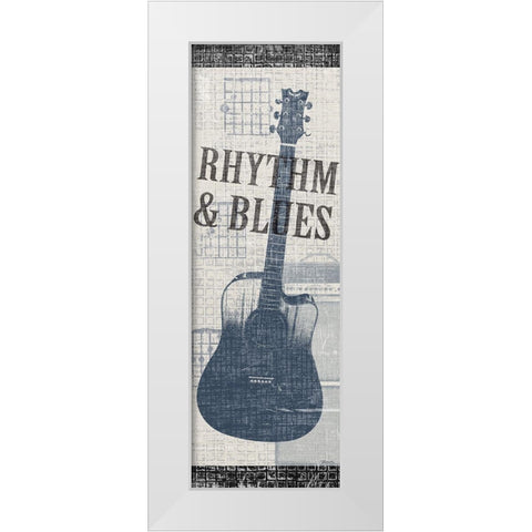 Rhythm and Blues White Modern Wood Framed Art Print by Craven, Katrina