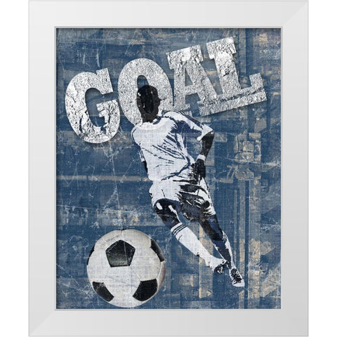 Goal Scorer White Modern Wood Framed Art Print by Craven, Katrina