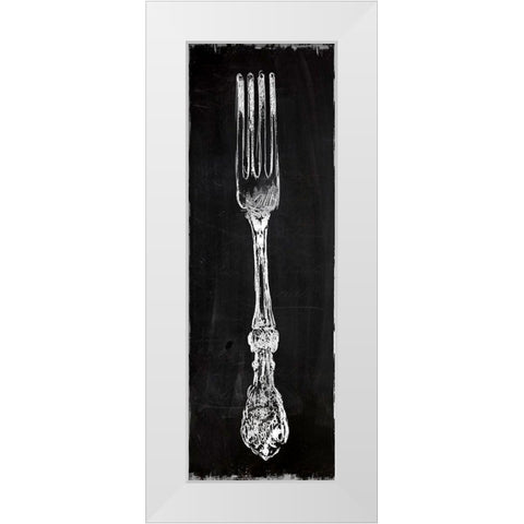 Fork White Modern Wood Framed Art Print by Robinson, Carol