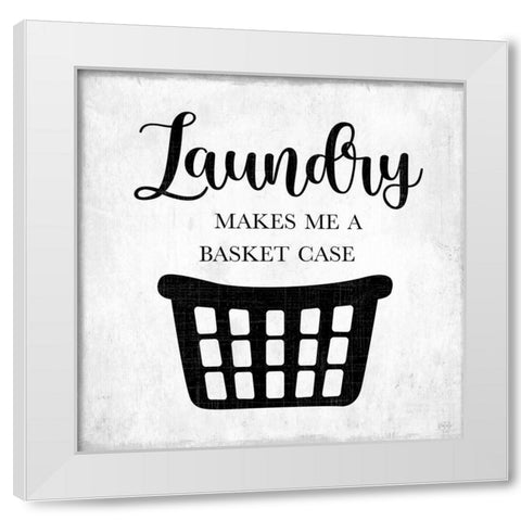 Basket Case White Modern Wood Framed Art Print by Carpentieri, Natalie