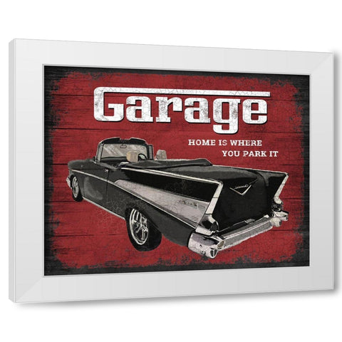 The Garage White Modern Wood Framed Art Print by Knutsen, Conrad