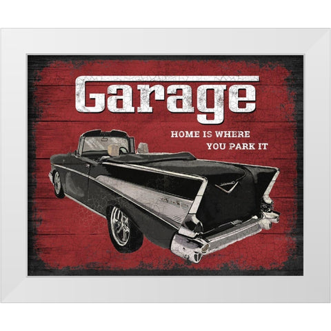 The Garage White Modern Wood Framed Art Print by Knutsen, Conrad