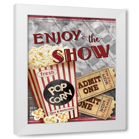 Movie Night I White Modern Wood Framed Art Print by Knutsen, Conrad