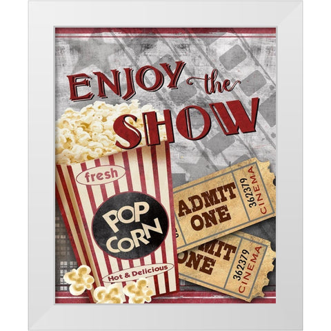 Movie Night I White Modern Wood Framed Art Print by Knutsen, Conrad