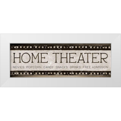 Home Theater White Modern Wood Framed Art Print by Knutsen, Conrad