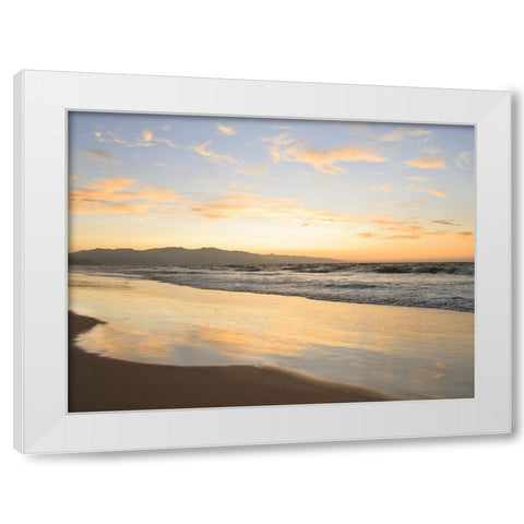 Peaceful Shore White Modern Wood Framed Art Print by Carpentieri, Natalie