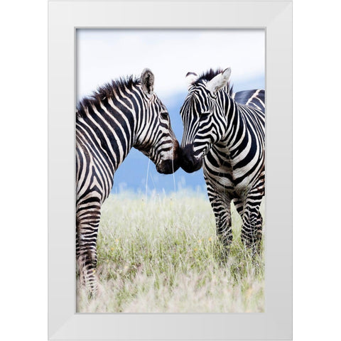 African Affection White Modern Wood Framed Art Print by Delimont, Danita