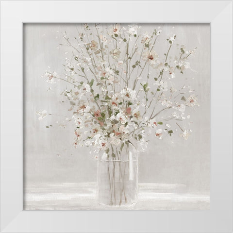 Spring Cherry Blossoms White Modern Wood Framed Art Print by Swatland, Sally