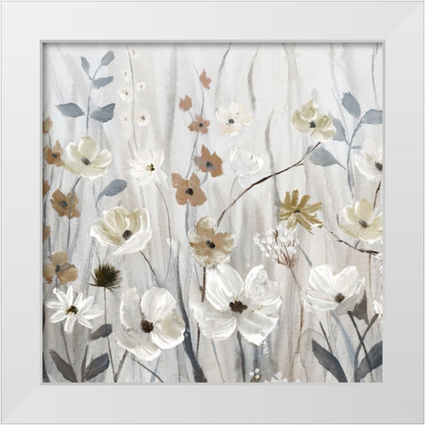 Meadow Mist II White Modern Wood Framed Art Print by Nan