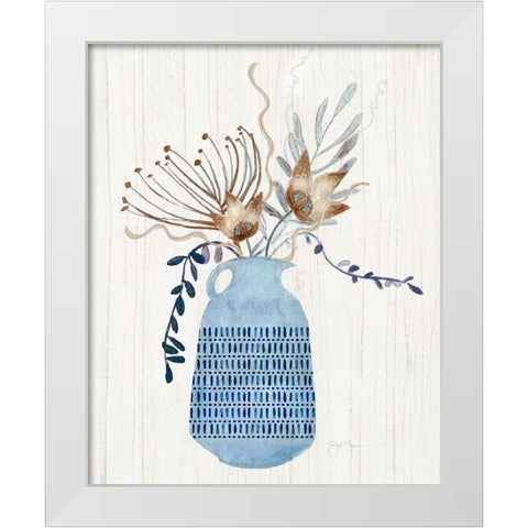 Boho Arrangement I White Modern Wood Framed Art Print by Tava Studios