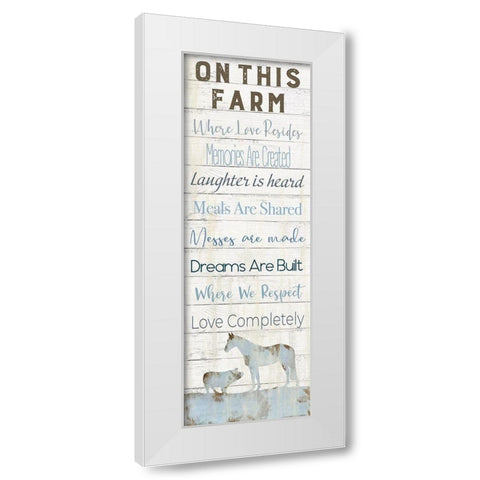 On This Farm White Modern Wood Framed Art Print by Robinson, Carol