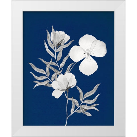 Indigo Sketch II White Modern Wood Framed Art Print by Gunn, Kourtni