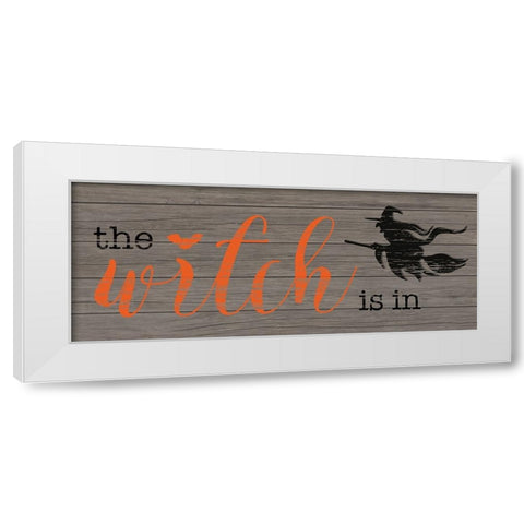The Witch Is In White Modern Wood Framed Art Print by CAD Designs