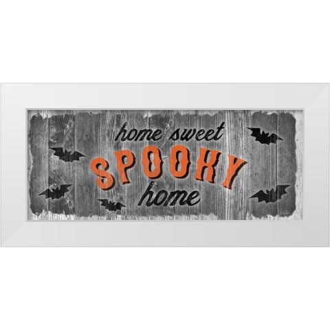 Home Sweet Spooky White Modern Wood Framed Art Print by Carpentieri, Natalie