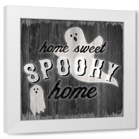 Spooky Ghost White Modern Wood Framed Art Print by Carpentieri, Natalie