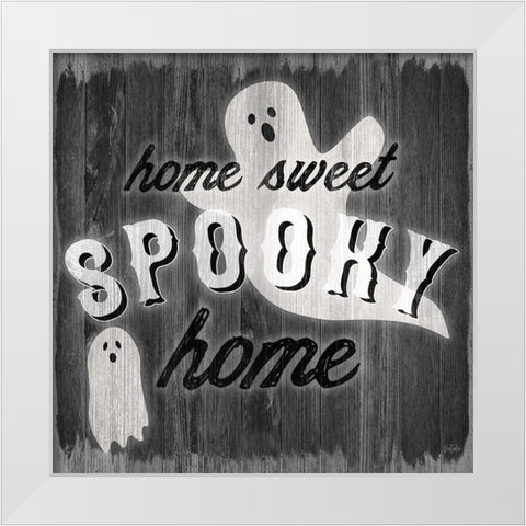Spooky Ghost White Modern Wood Framed Art Print by Carpentieri, Natalie